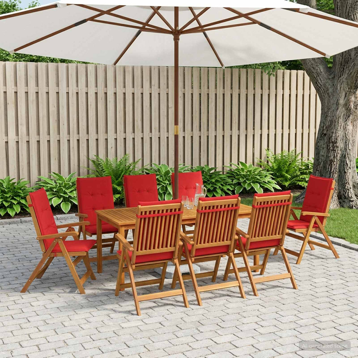 9-dijelni vrtni blagovaonski set 180x90x75 cm od masivnog bagremovog drva