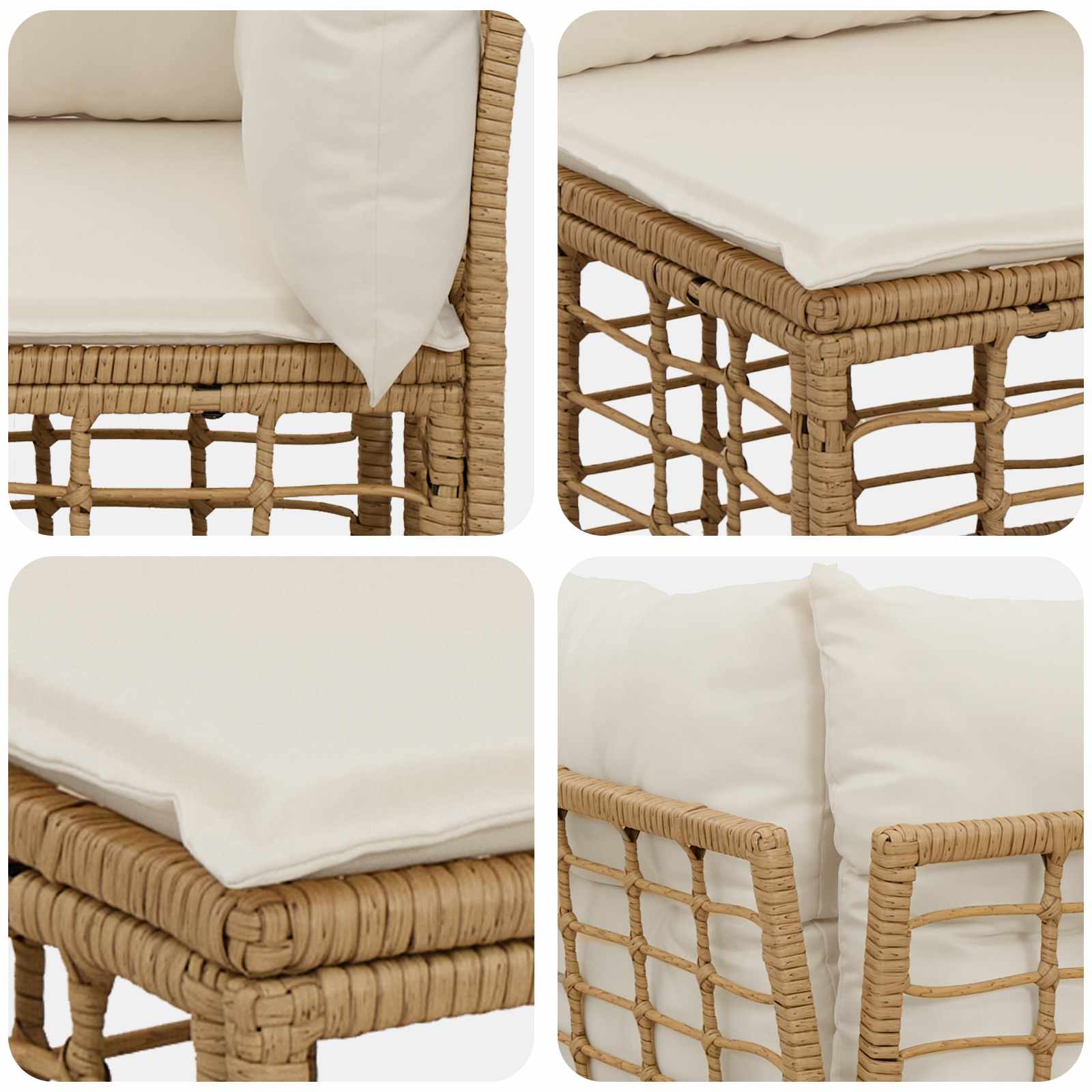 Set vanjskih sofa Prirodna Poliester