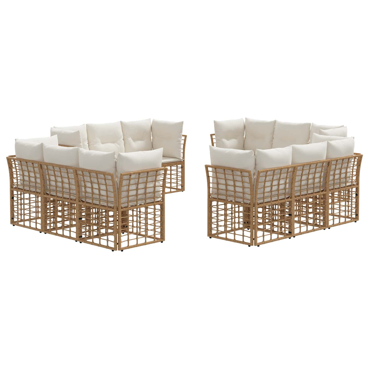 Set vanjskih sofa Prirodna Poliester