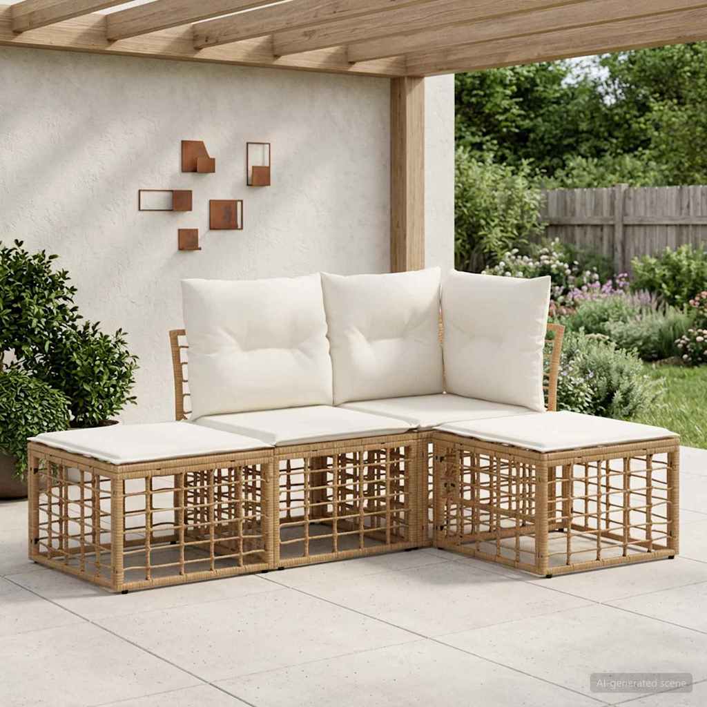 Set vanjskih sofa Prirodna Poliester