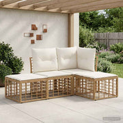Set vanjskih sofa Prirodna Poliester