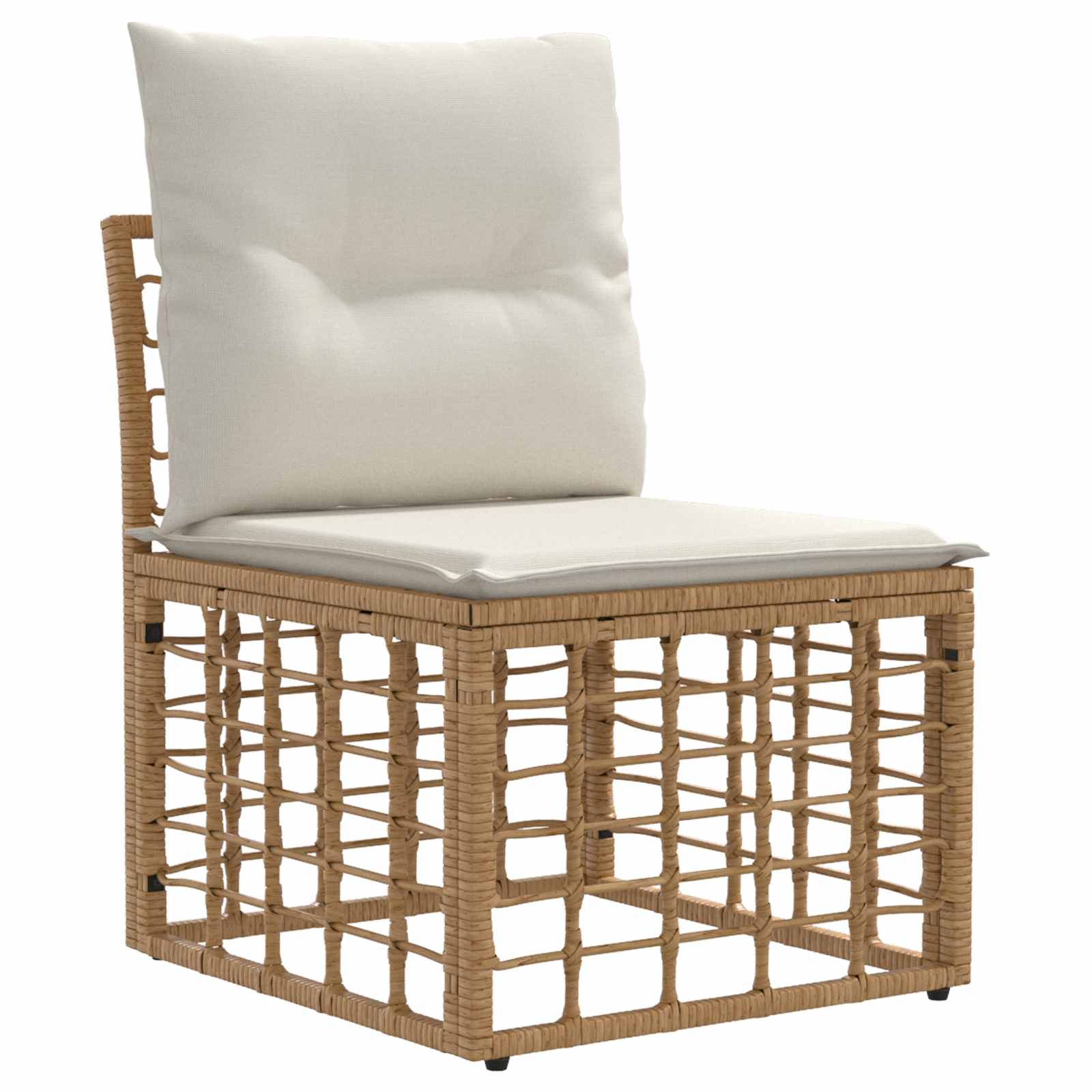 Set vanjskih sofa 5 kom. Prirodna i krema bijela Poliester