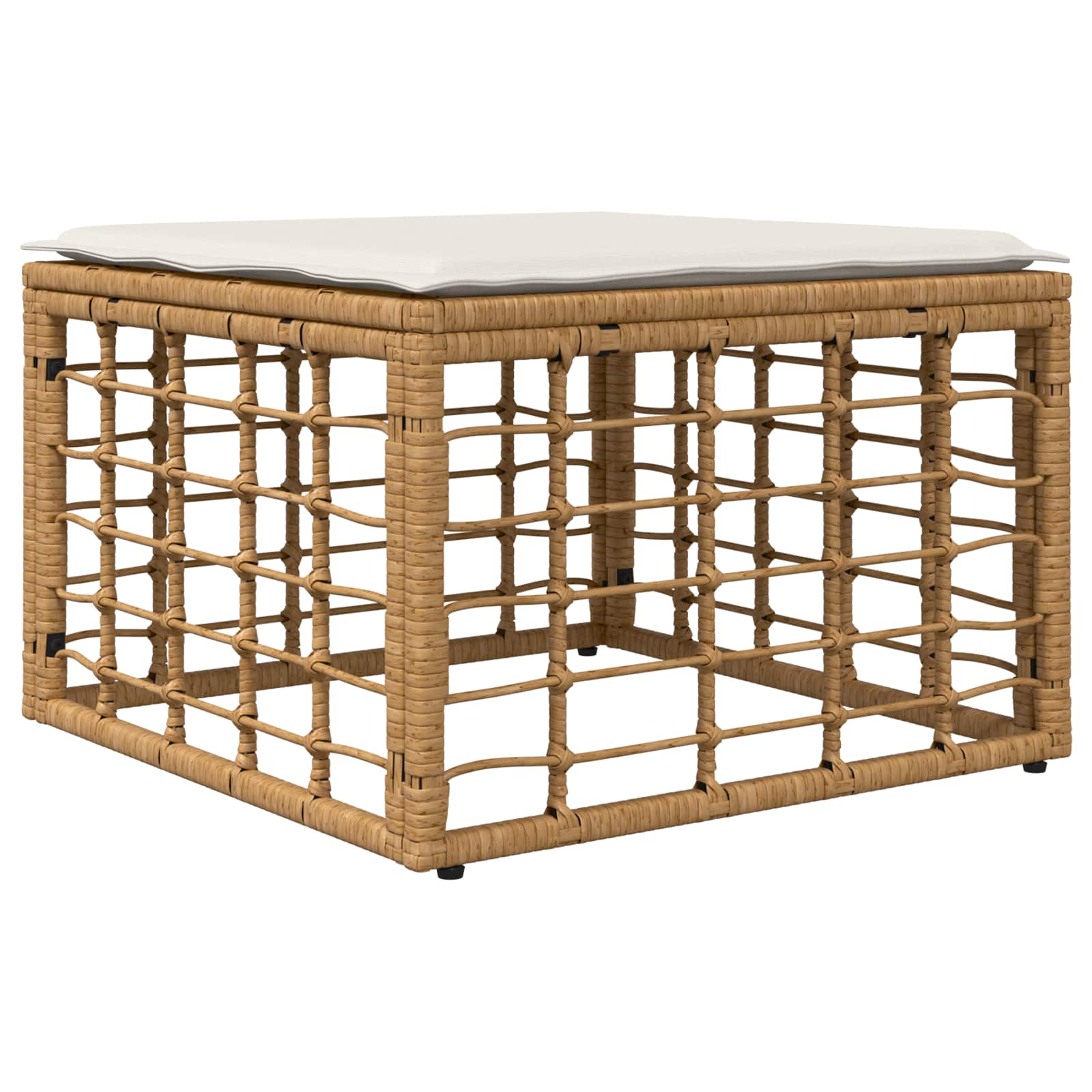 Set vanjskih sofa 5 kom. Prirodna i krema bijela Poliester