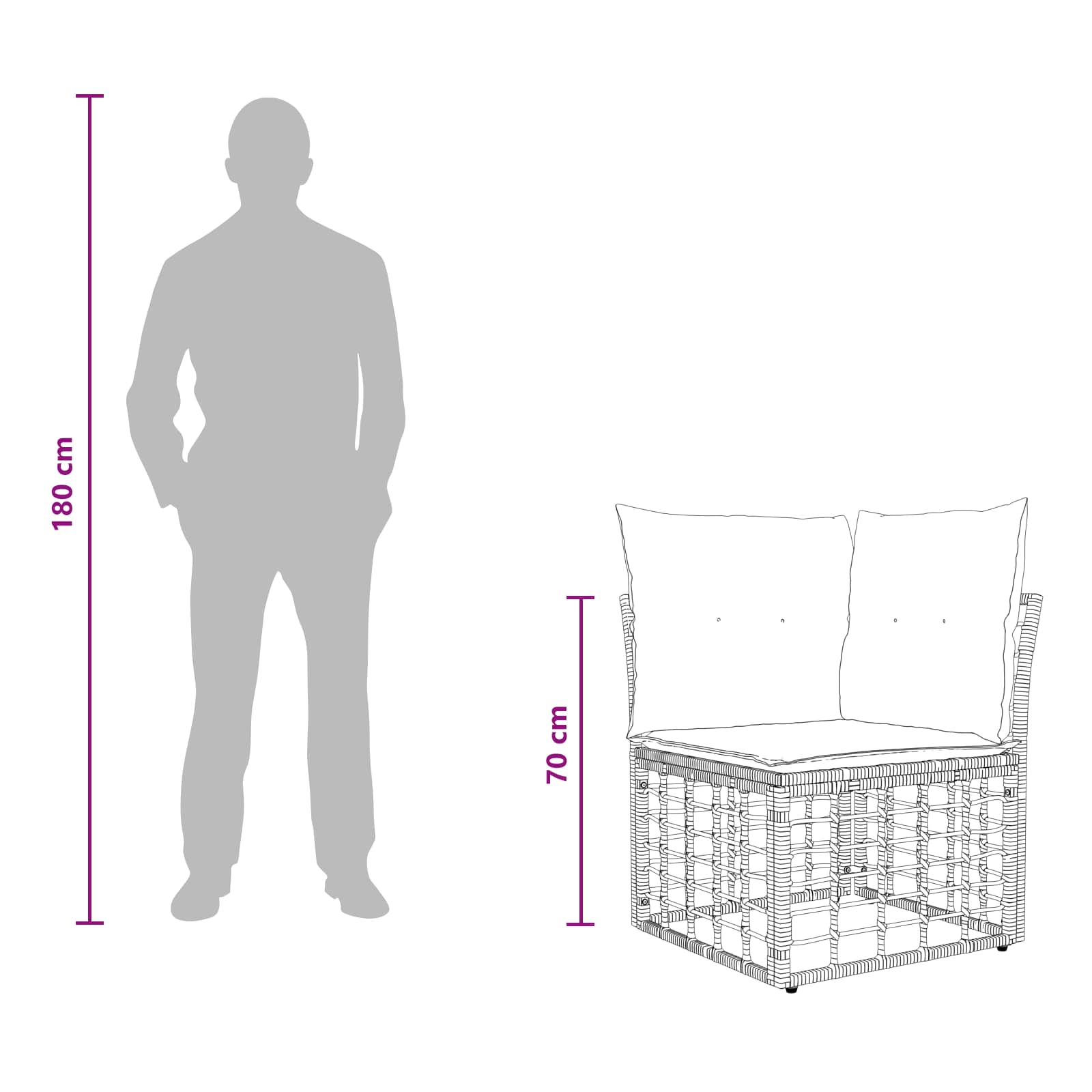 Set vanjskih sofa 5 kom. Prirodna i krema bijela Poliester