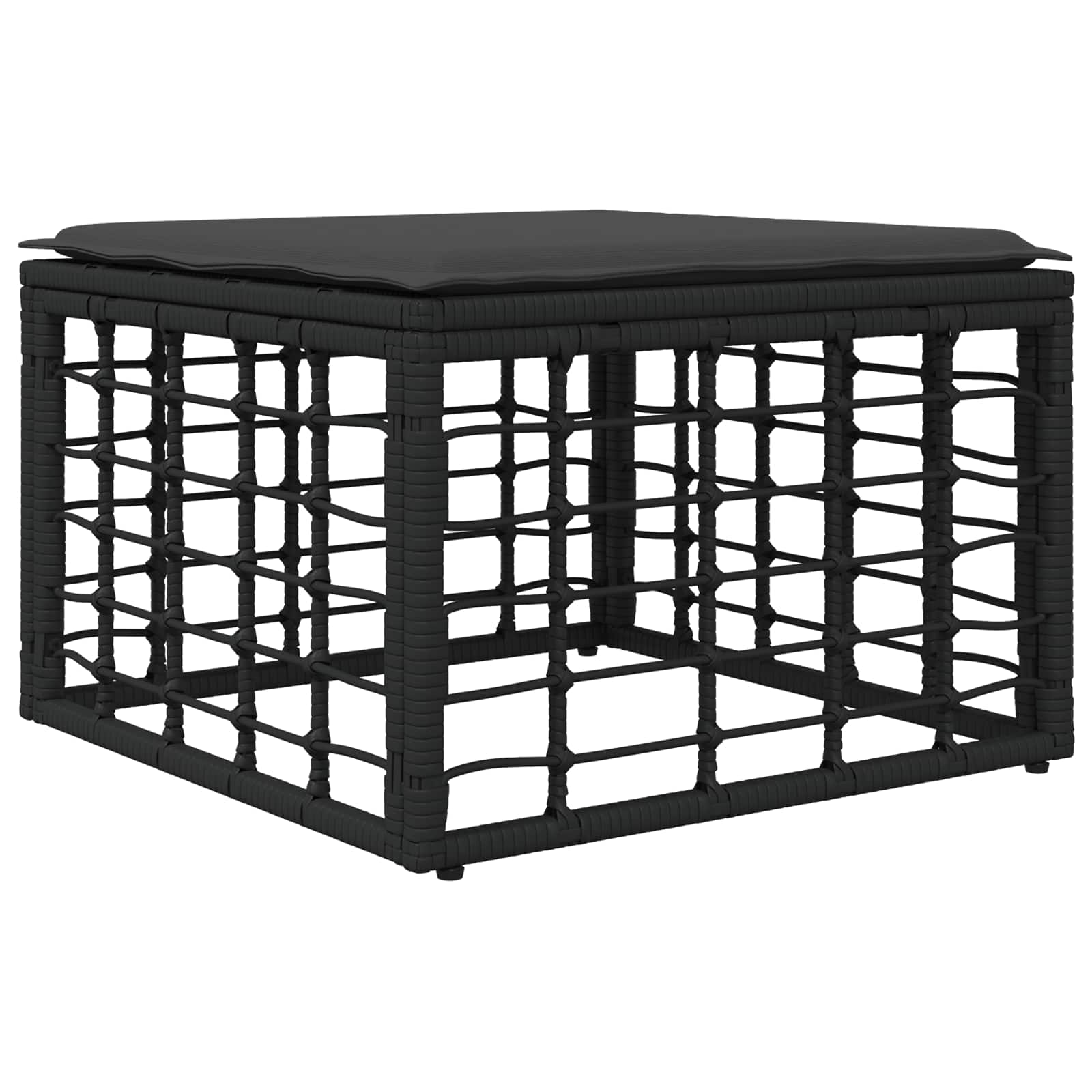 Set vanjskih sofa 6 kom. Crna i tamno siva Poliester