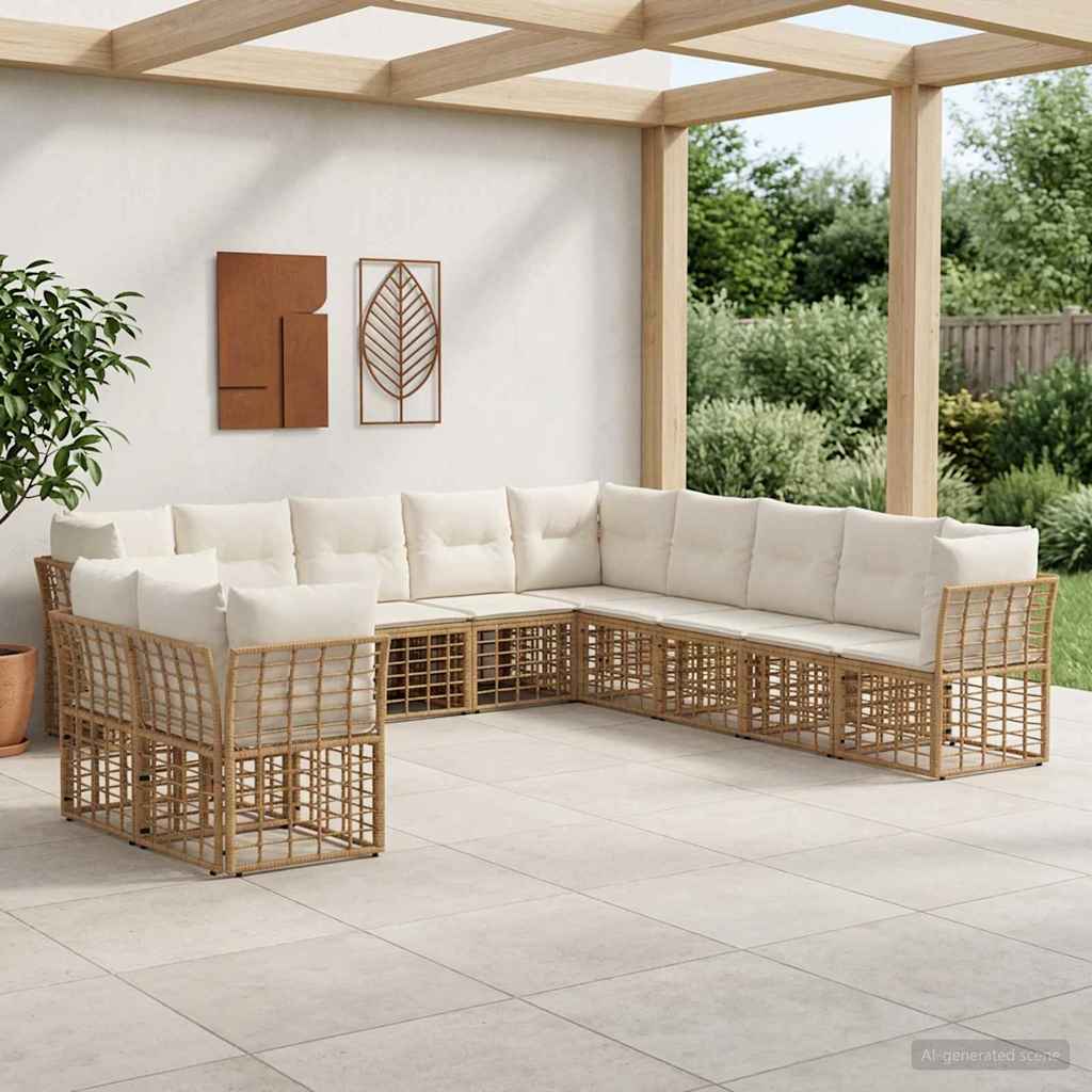Set vanjskih sofa Prirodna Poliester