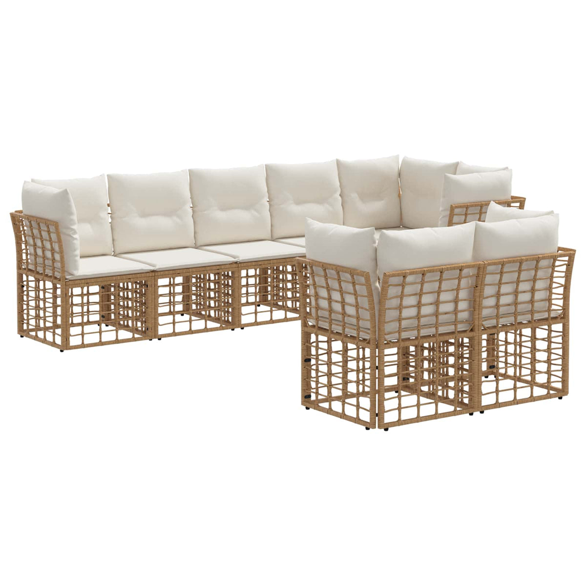 Set vanjskih sofa Prirodna Poliester