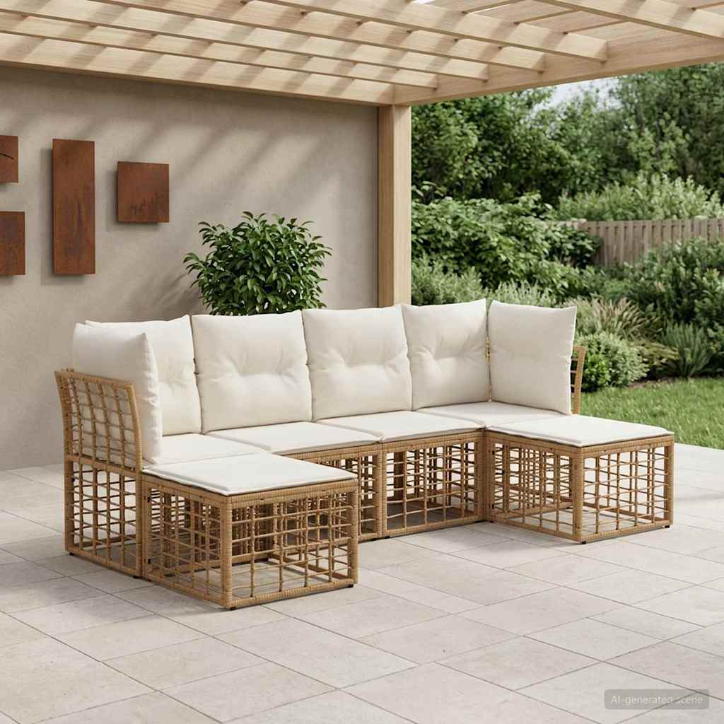 Set vanjskih sofa Prirodna Poliester