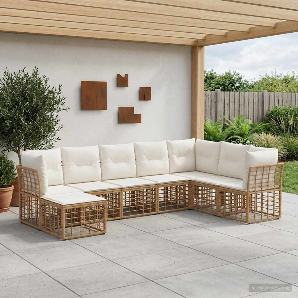 Set vanjskih sofa Prirodna Poliester