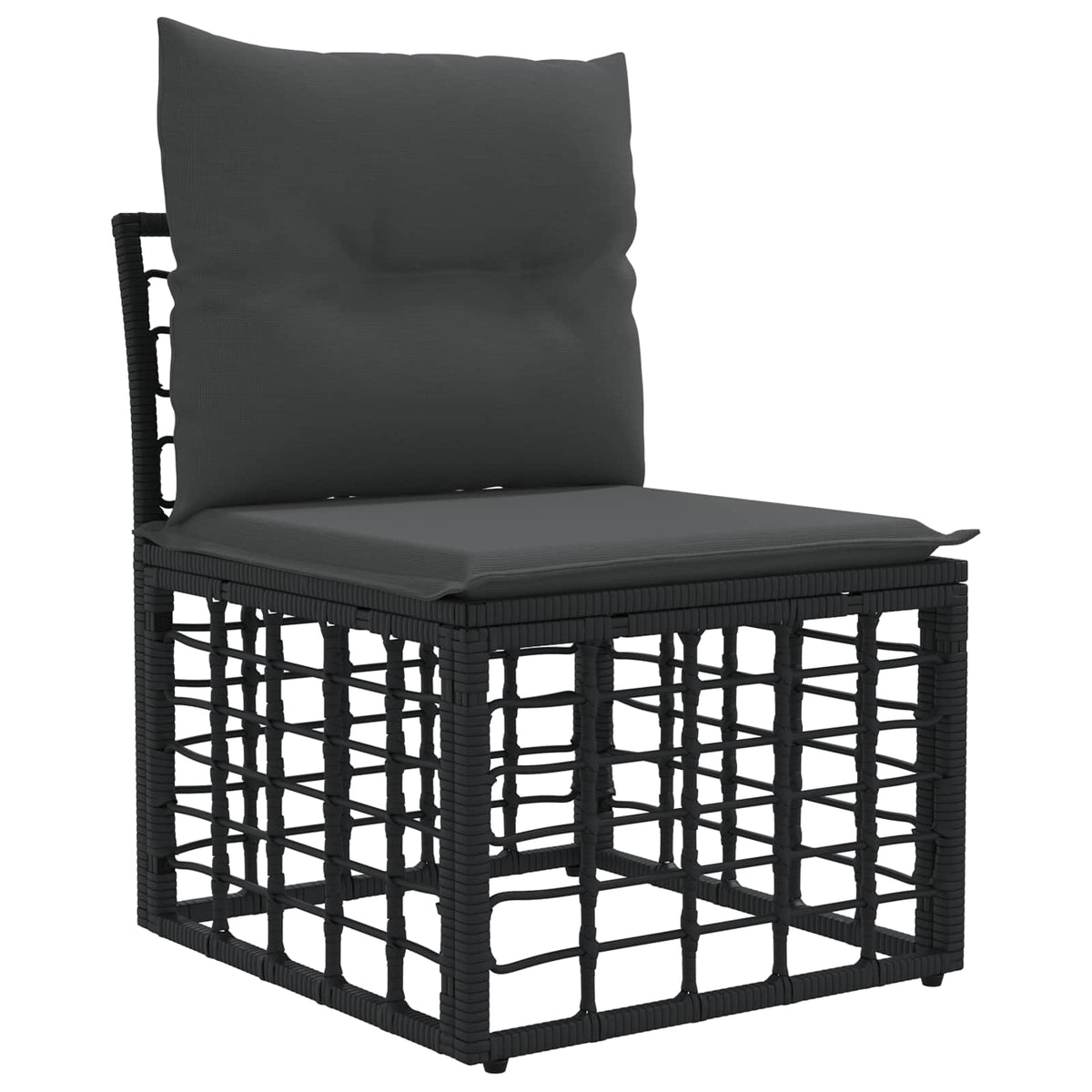 Set vanjskih sofa 12 kom. Crna i tamno siva Poliester