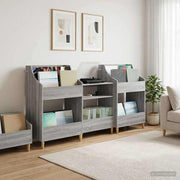 Set medijskih polica 3 kom. Siva Sonoma 212 x 46 x 112 cm