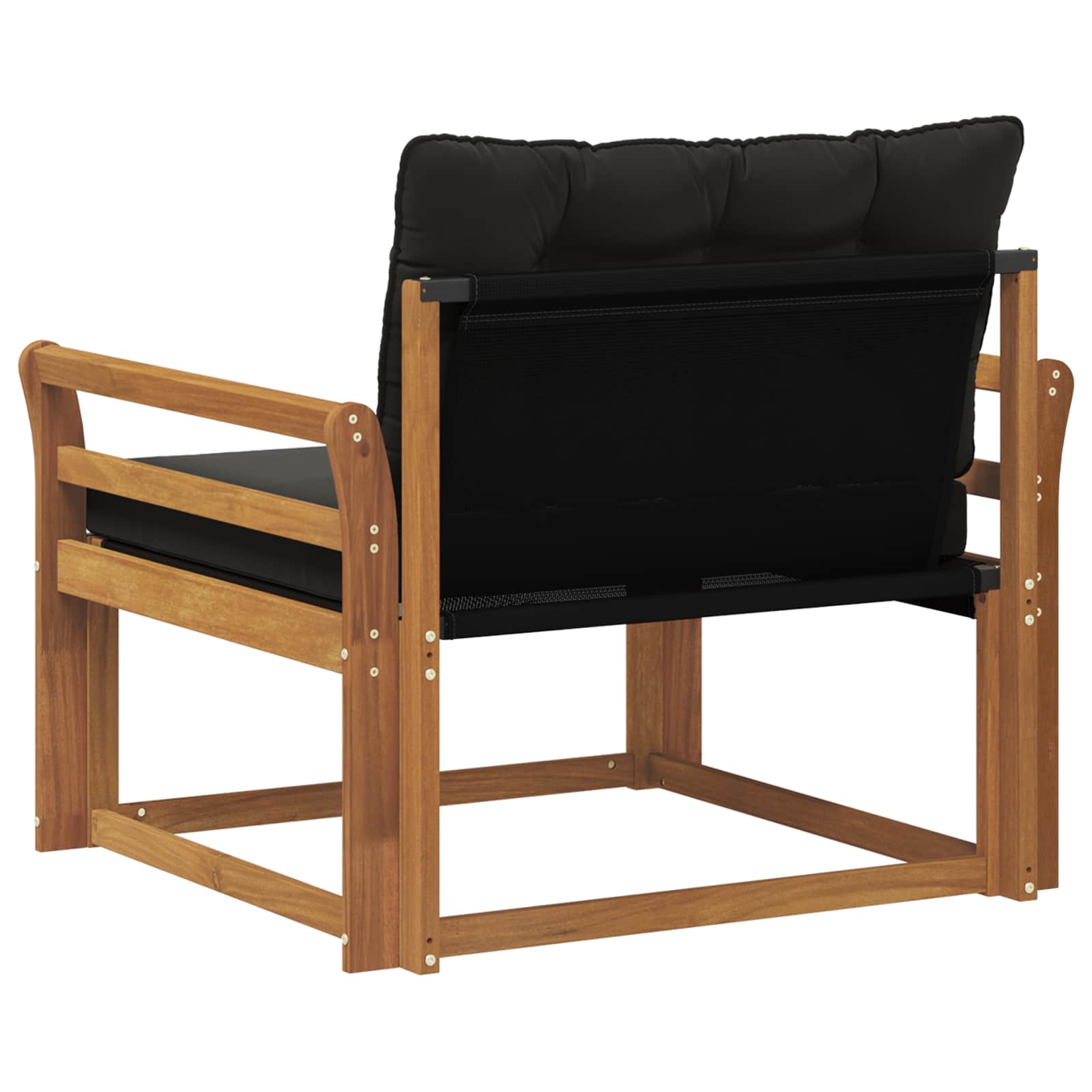 Set vanjskih sofa Čvrsto drvo akacije i Textilene Prirodna