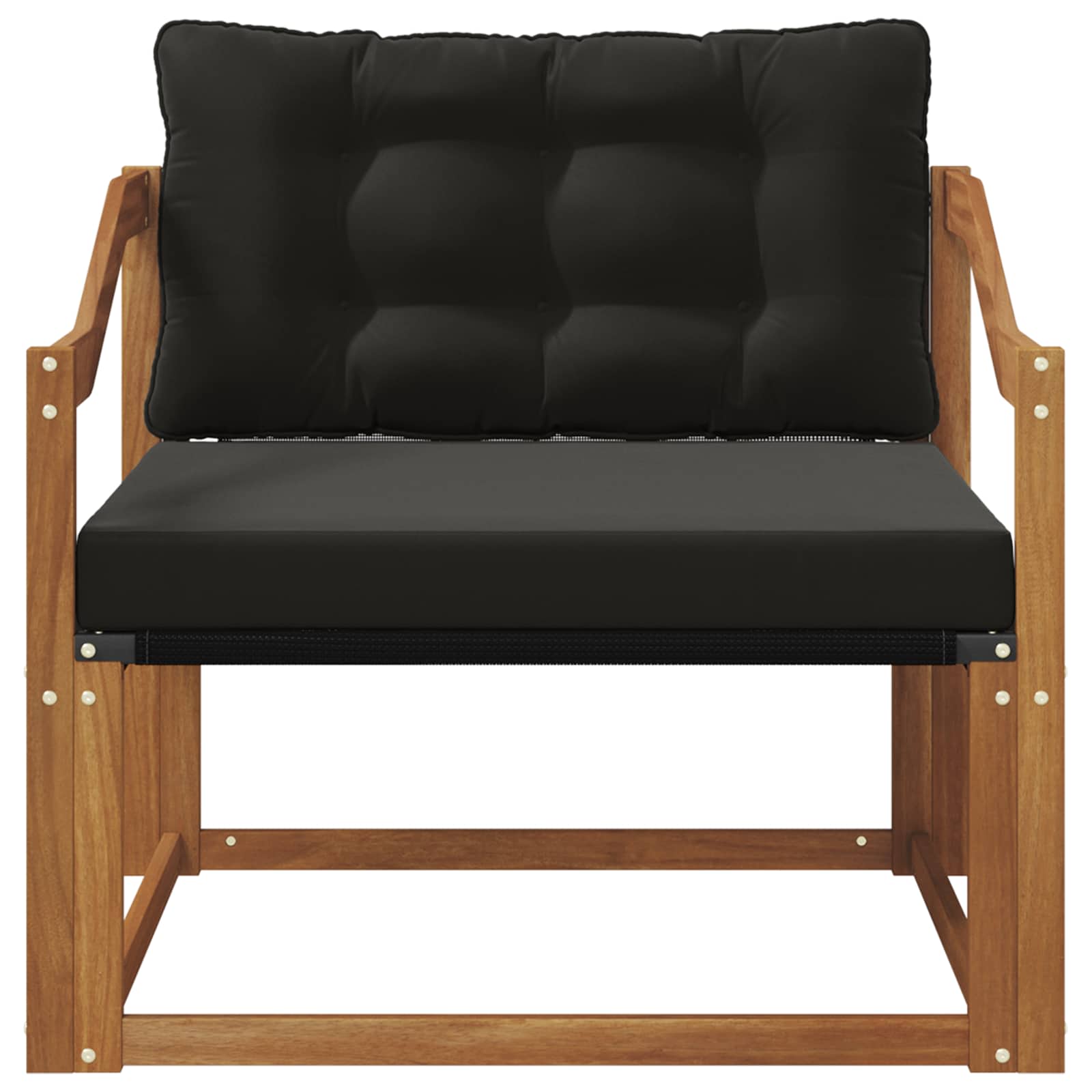 Set vanjskih sofa Čvrsto drvo akacije i Textilene Prirodna