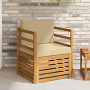 Set vanjskih sofa Čvrsto drvo akacije i poliester