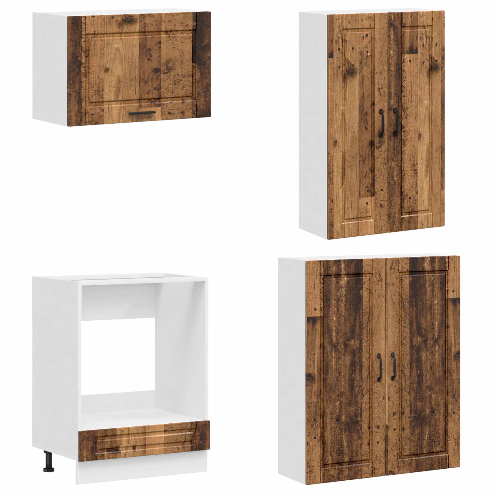 Kuhinjska jedinica PORTO 8 pcs Staro drvo Konstruirano drvo