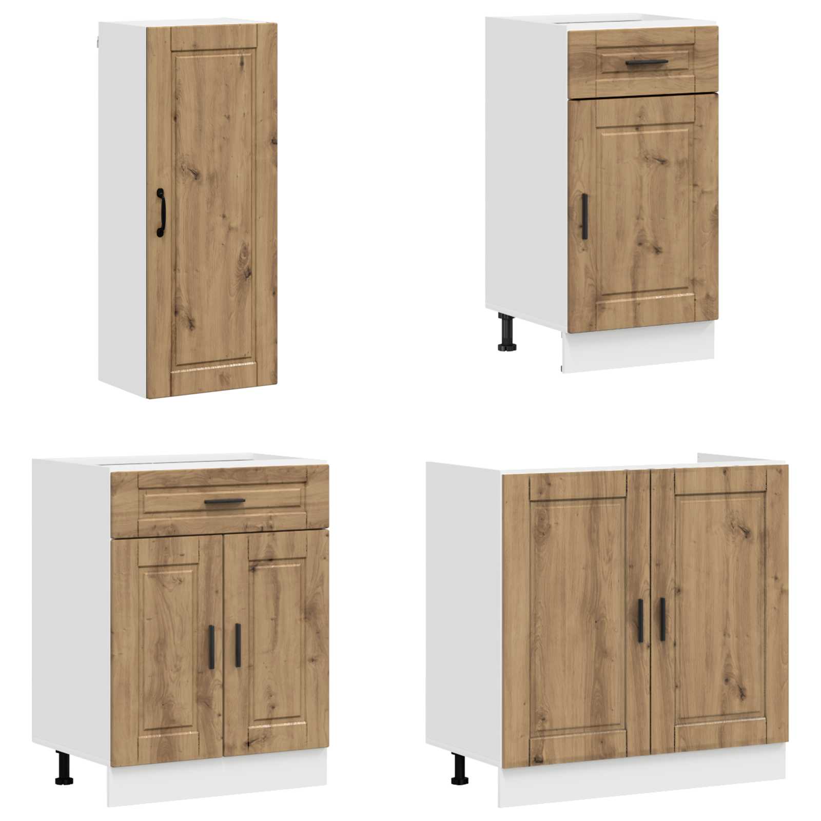 Kuhinjska jedinica PORTO 8 pcs Hrast artisan Konstruirano drvo