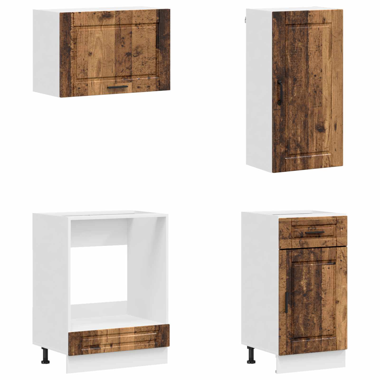 Kuhinjska jedinica PORTO 8 pcs Staro drvo Konstruirano drvo