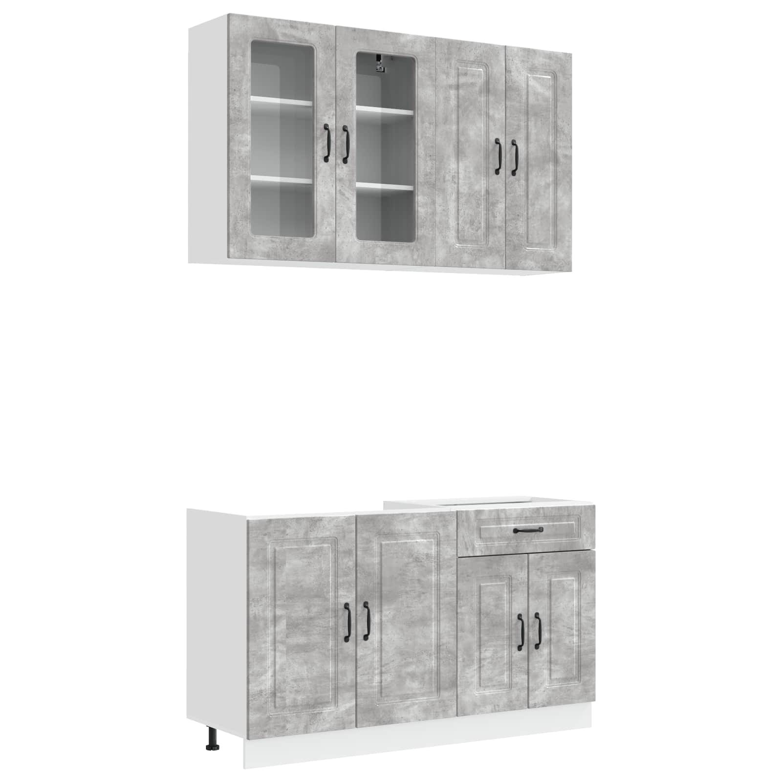 Kuhinjska jedinica KALMAR 4 pcs Betonska siva Konstruirano drvo