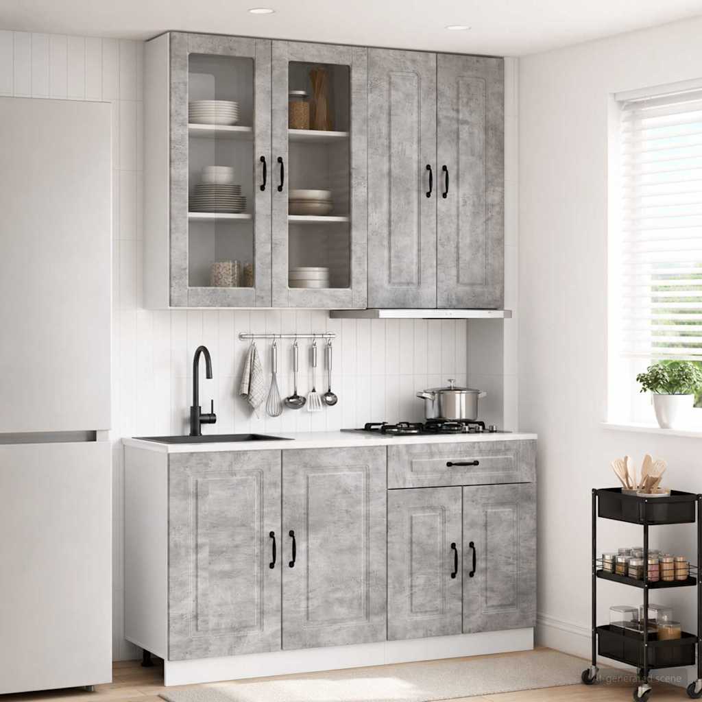 Kuhinjska jedinica KALMAR 4 pcs Betonska siva Konstruirano drvo