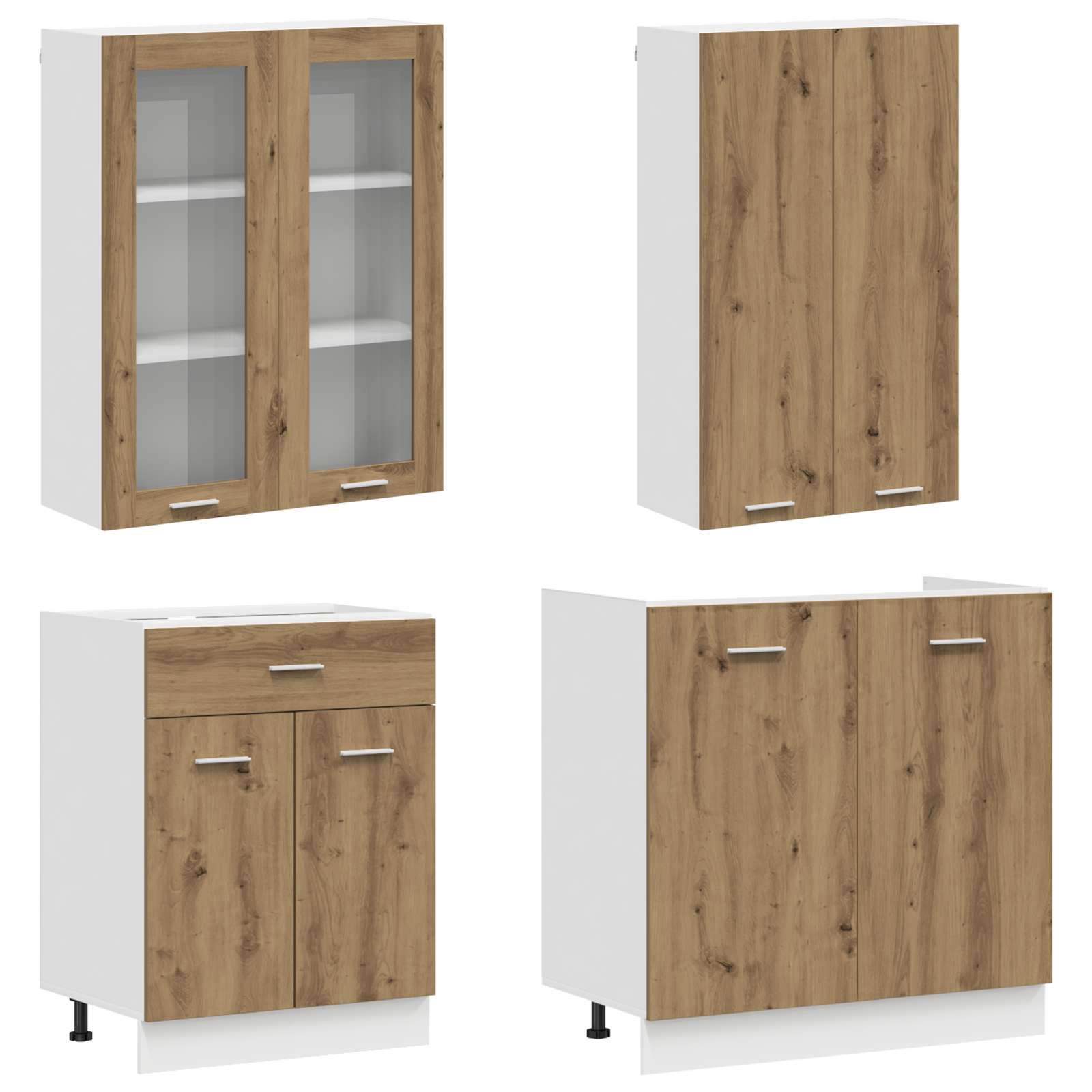 Kuhinjska jedinica LYON 4 pcs Hrast artisan Konstruirano drvo