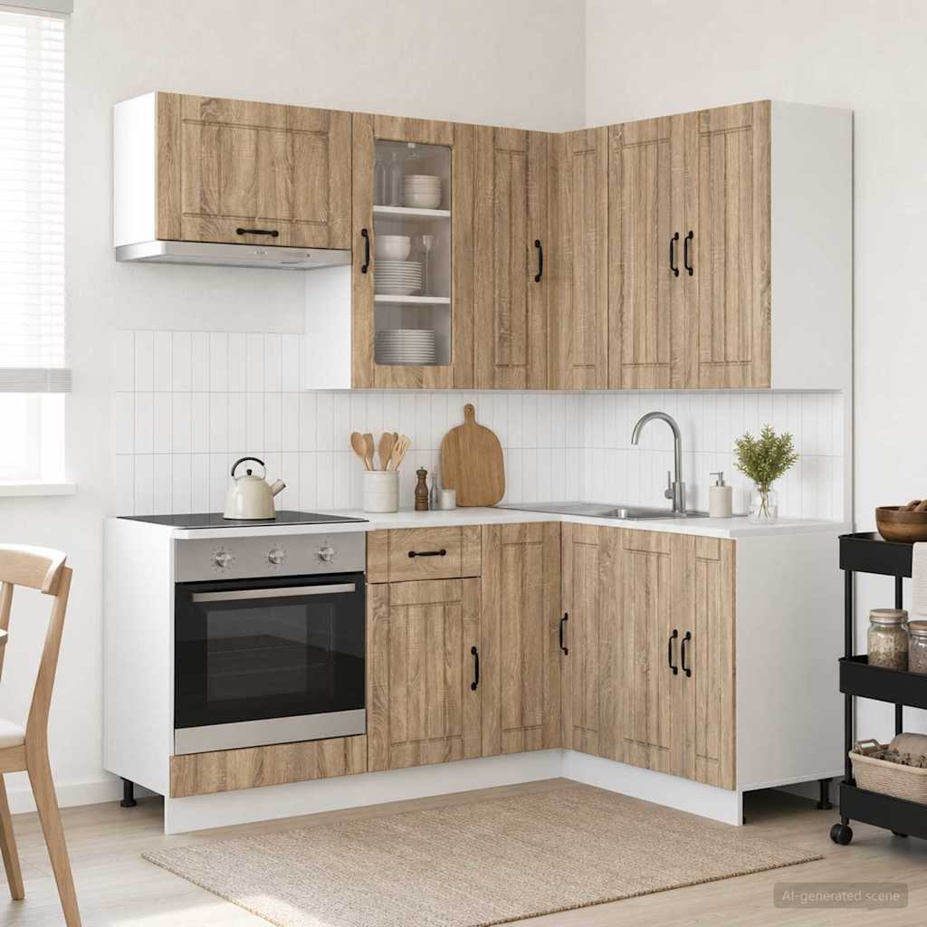Kuhinjska jedinica LUCCA 8 pcs Hrast sonoma Konstruirano drvo