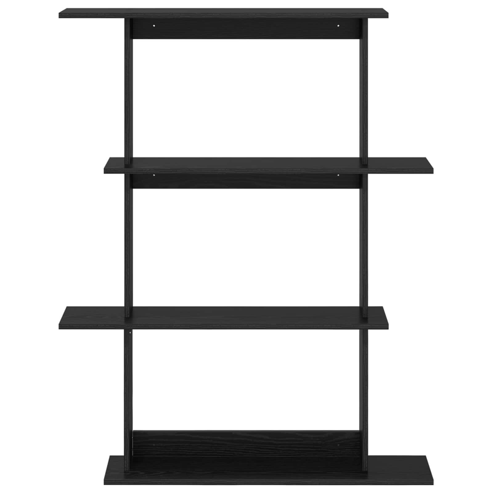 Polica zidna Crna 100 x 20 x 126 cm Konstruirano drvo