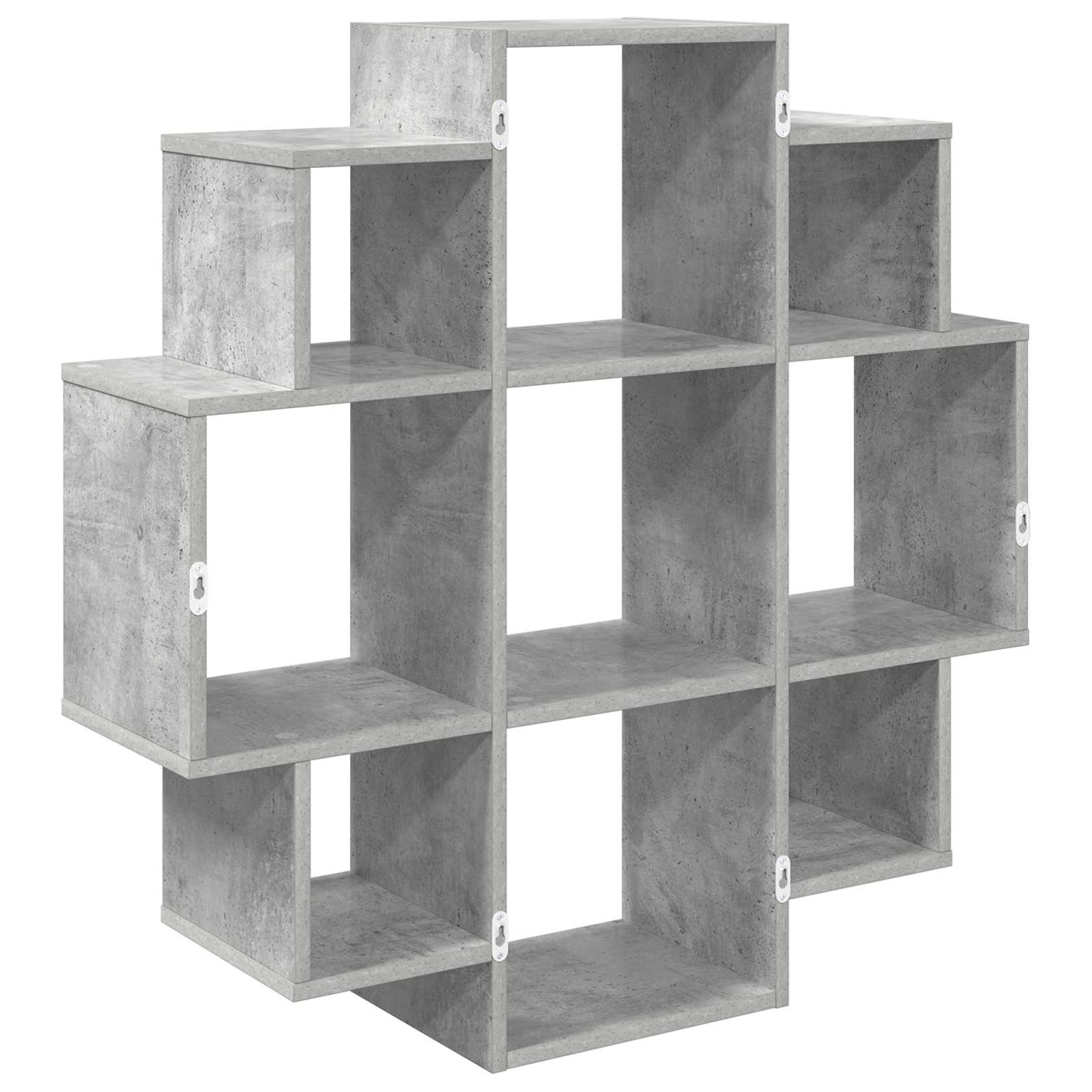 Polica na zidu Betonska siva 90 x 25 x 90 cm Konstruirano drvo