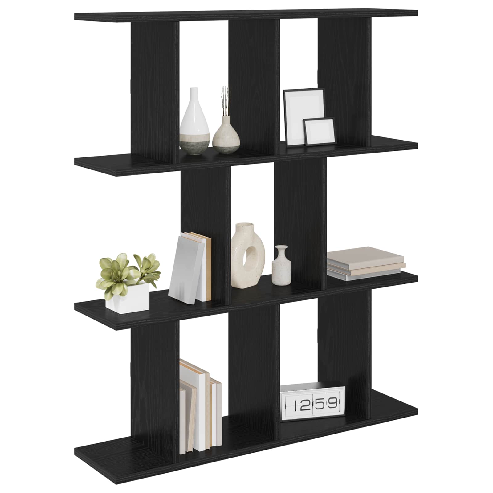 Polica na zidu Crni hrast 80 x 20 x 96 cm Konstruirano drvo