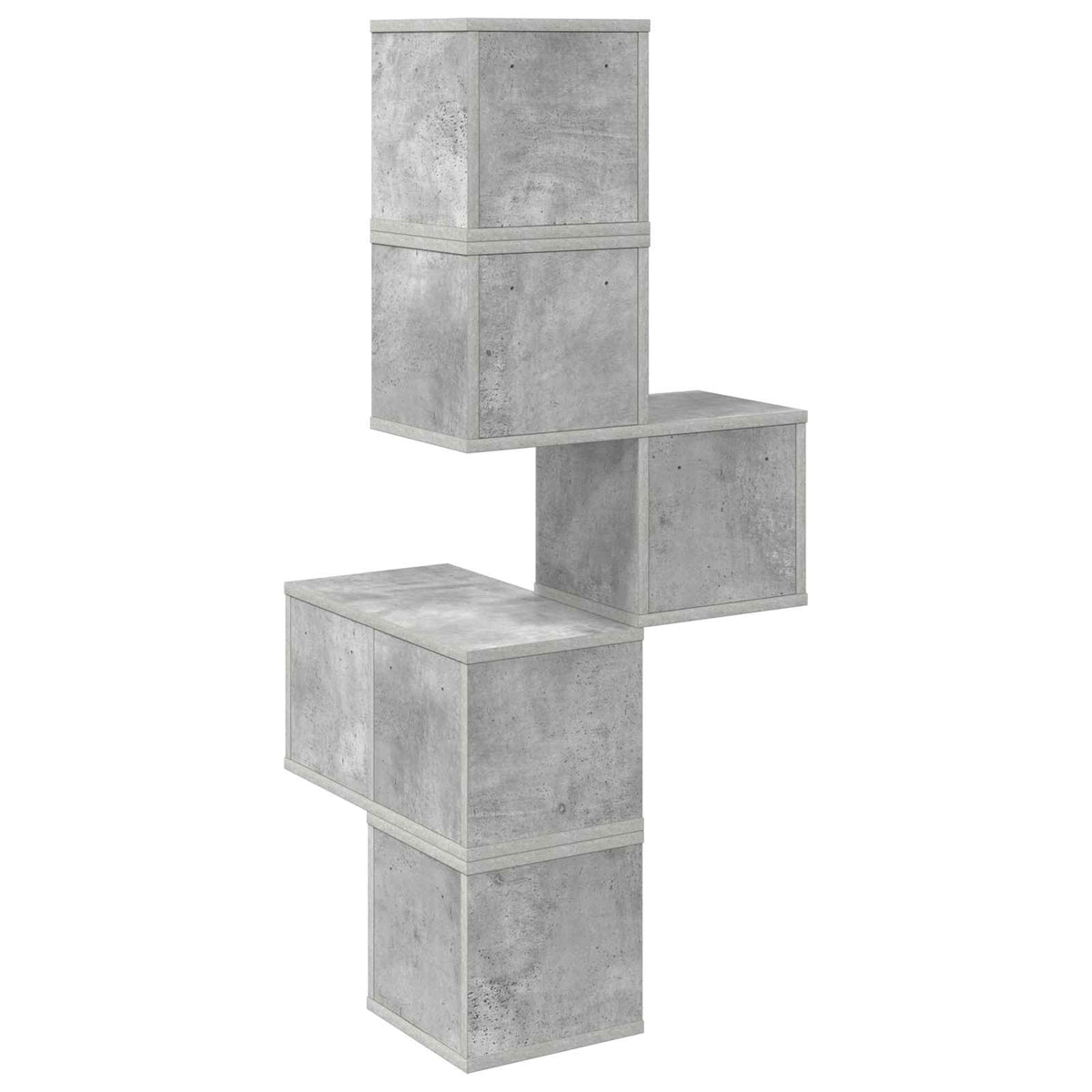 Police za kutne zidne Betonska siva 48 x 48 x 120 cm