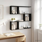 Polica na zidu Crni hrast 80 x 12 x 79,5 cm Konstruirano drvo