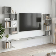 Polica za TV na zidu Betonska siva 200 x 15 x 94 cm