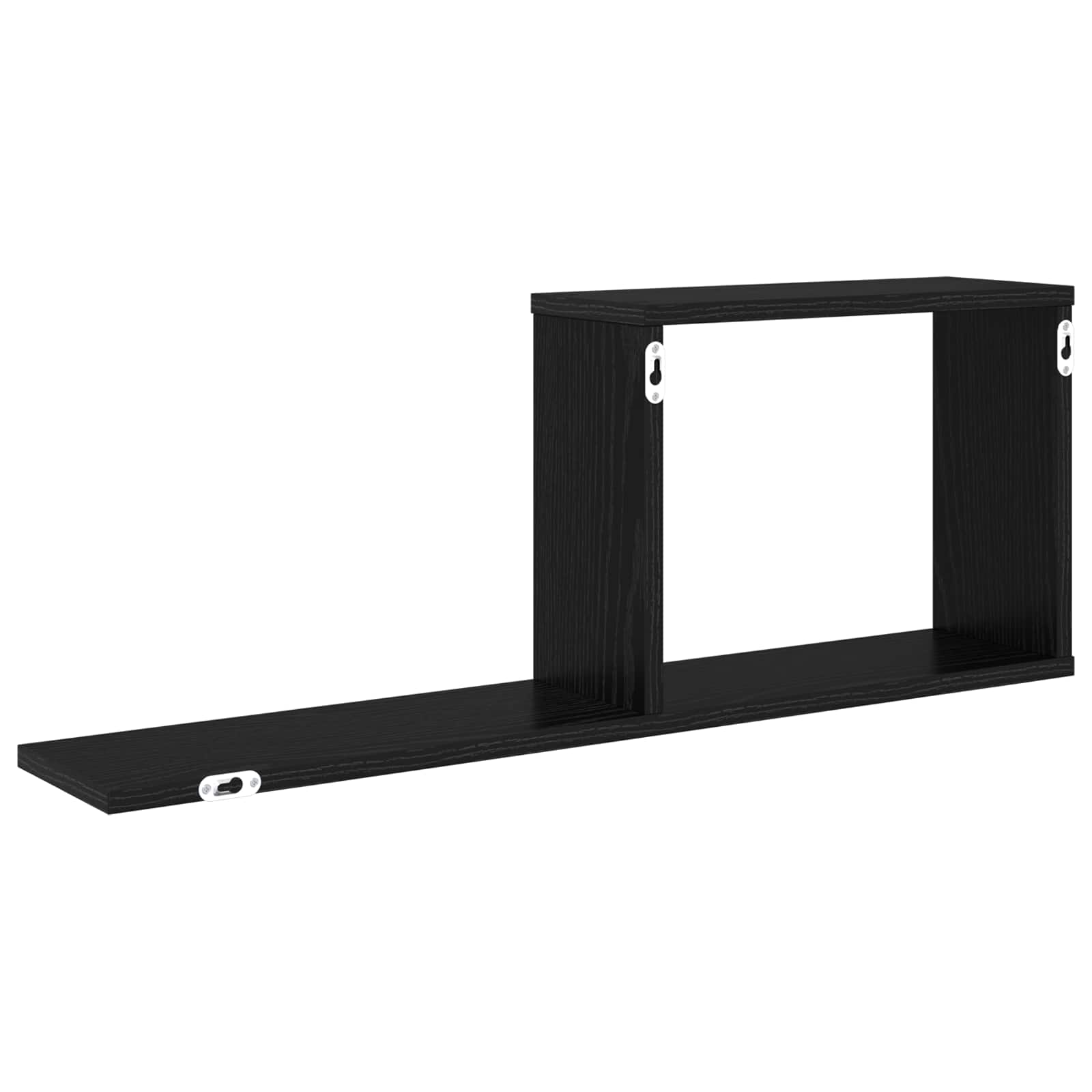 Plutajuće police Crni hrast 80 x 15 x 30 cm Konstruirano drvo