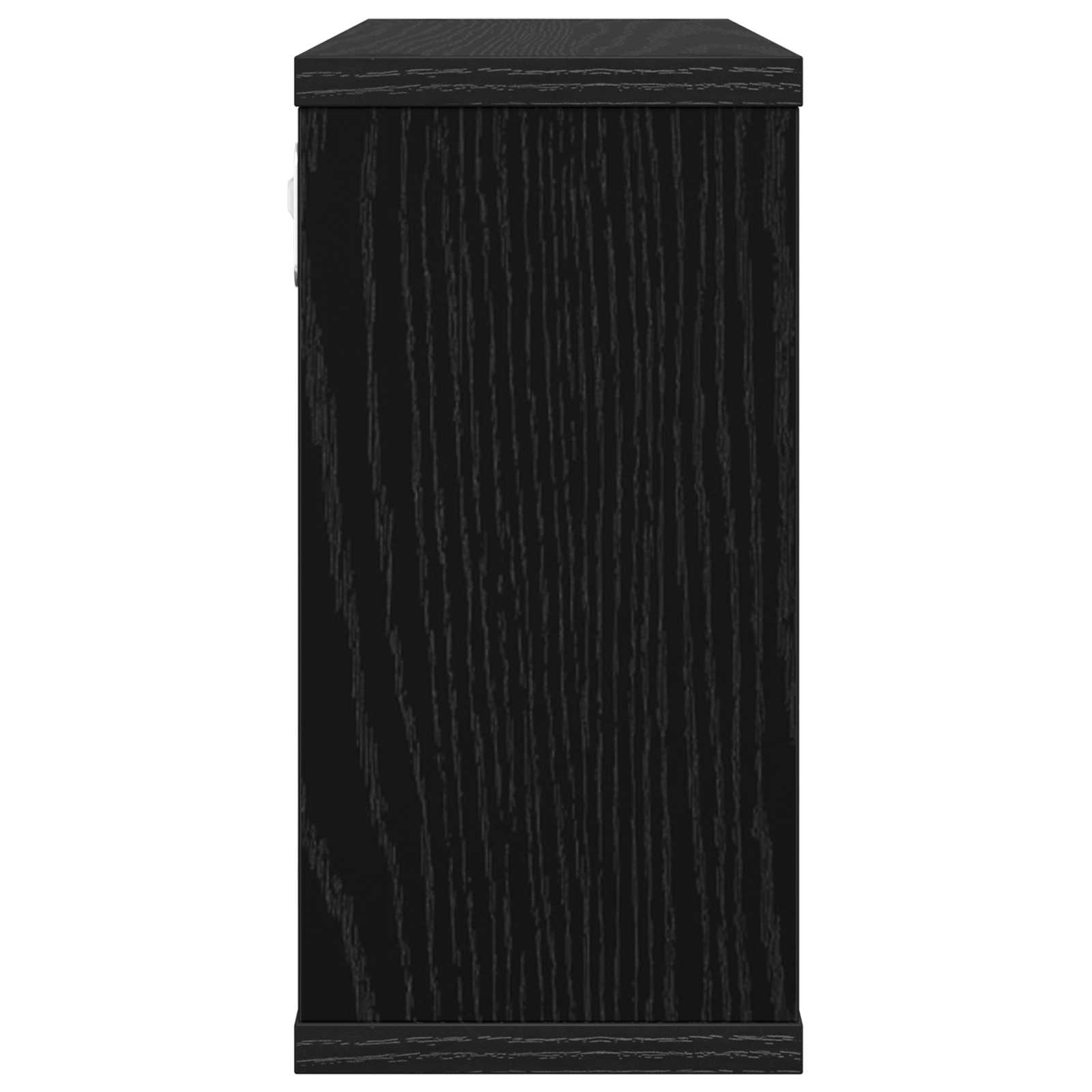 Plutajuće police Crni hrast 80 x 15 x 30 cm Konstruirano drvo