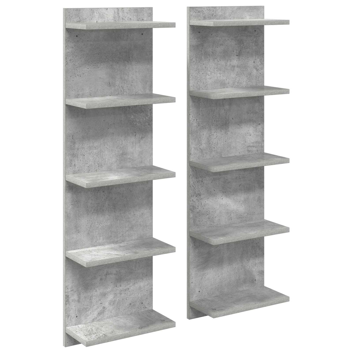 Polica na zidu 2 kom. Betonska siva 30 x 15 x 100 cm