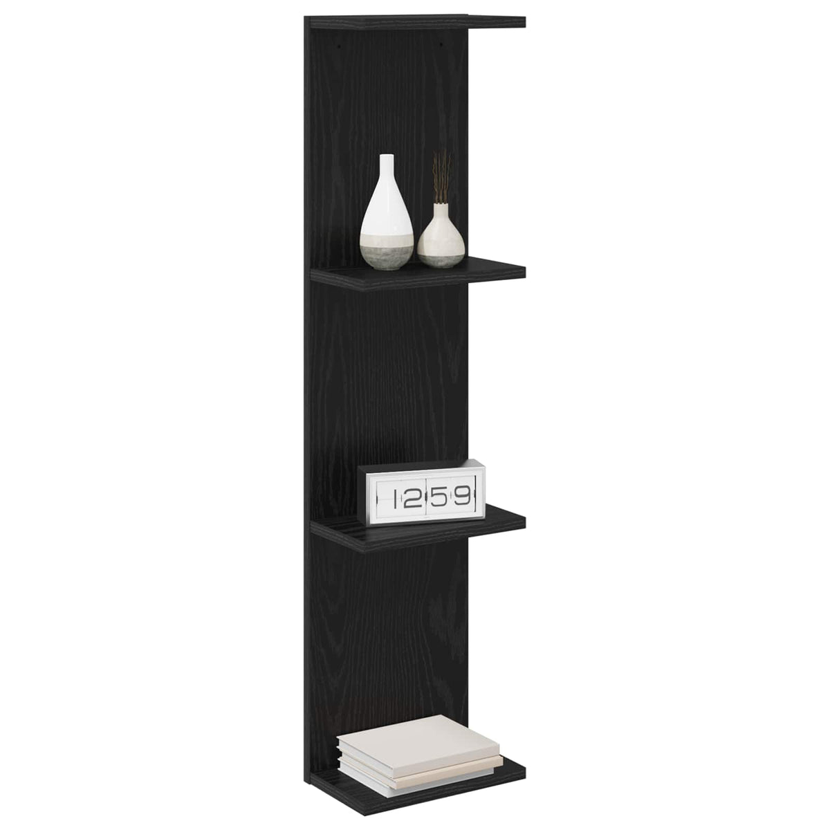 Polica na zidu Crni hrast 22 x 15 x 100 cm Konstruirano drvo