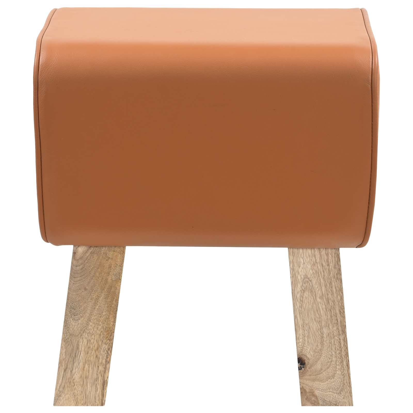 klupa 40 x 30 x 45 cm Prava koža Smeđa