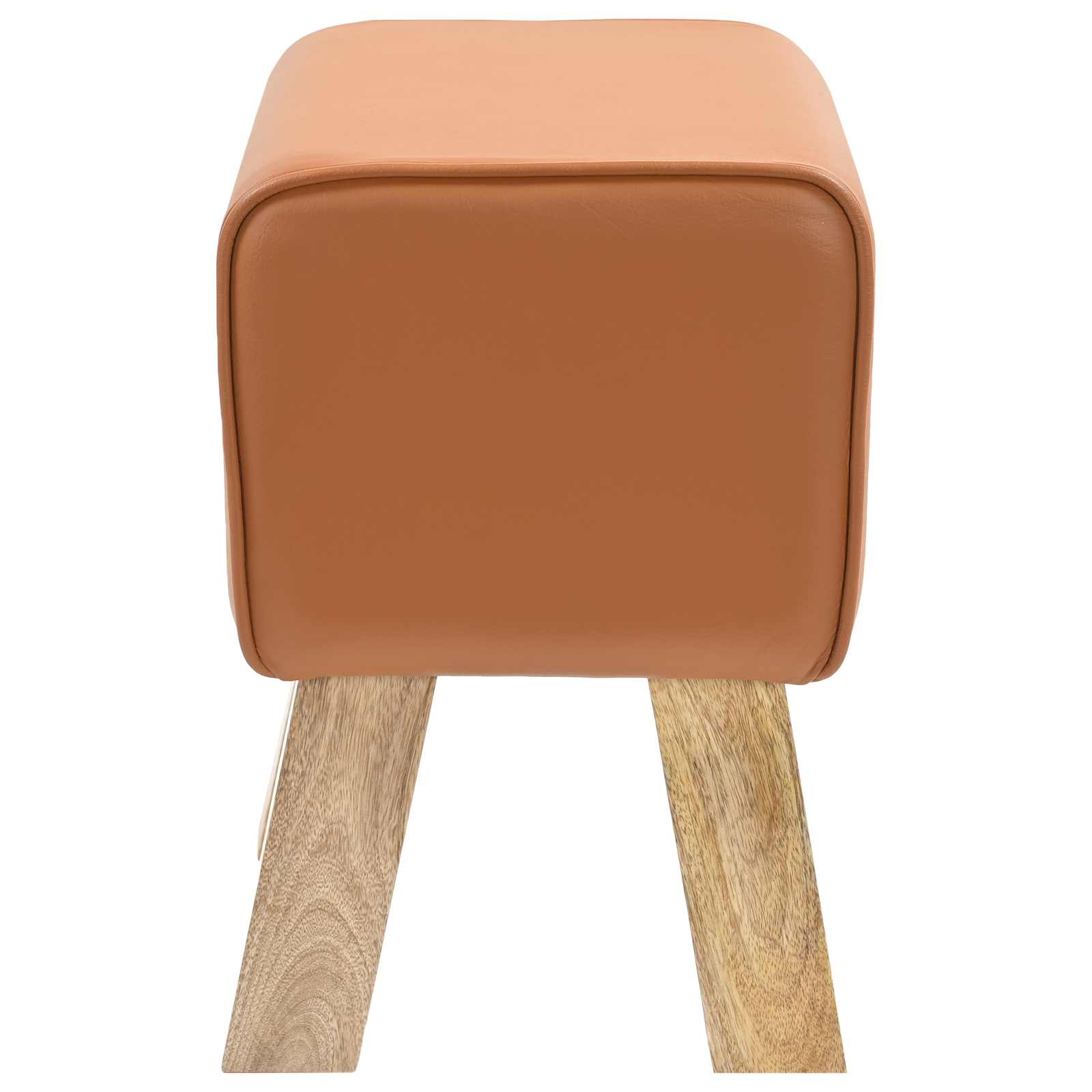 klupa 40 x 30 x 45 cm Prava koža Smeđa
