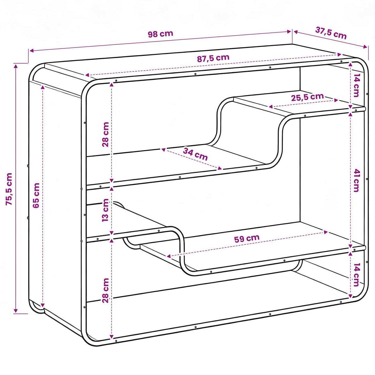 Komoda Hrast sonoma 98 x 37,5 x 75,5 cm Konstruirano drvo