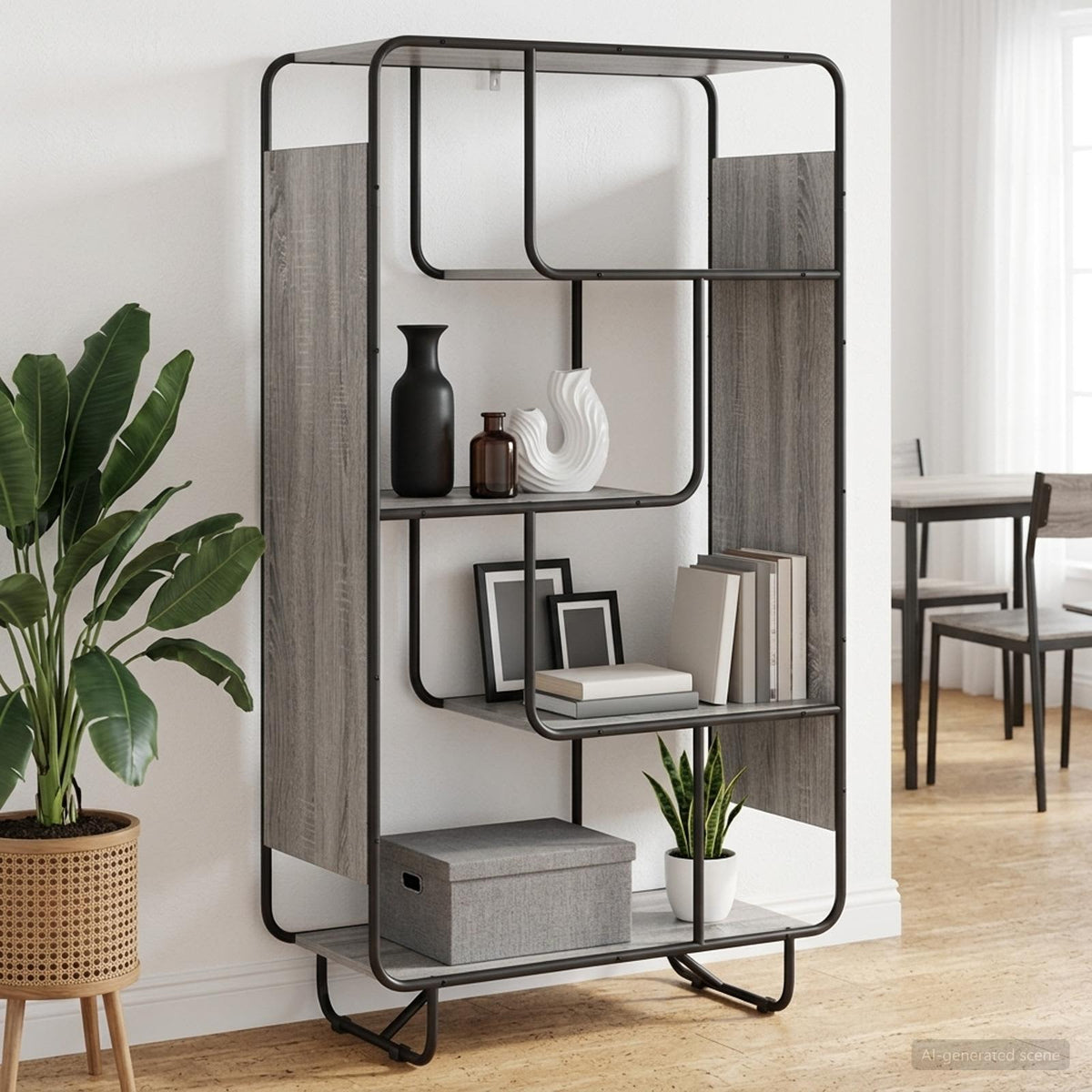Visoka komoda Siva Sonoma Prerađeno drvo 80 x 37.5 x 144 cm