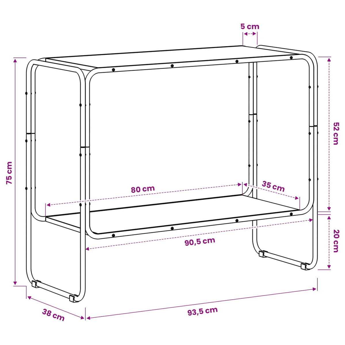 Komoda Staro drvo 93.5 x 38 x 75 cm Prerađeno drvo