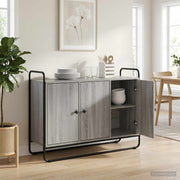 Komoda Siva Sonoma 102 x 35 x 75 cm Prerađeno drvo