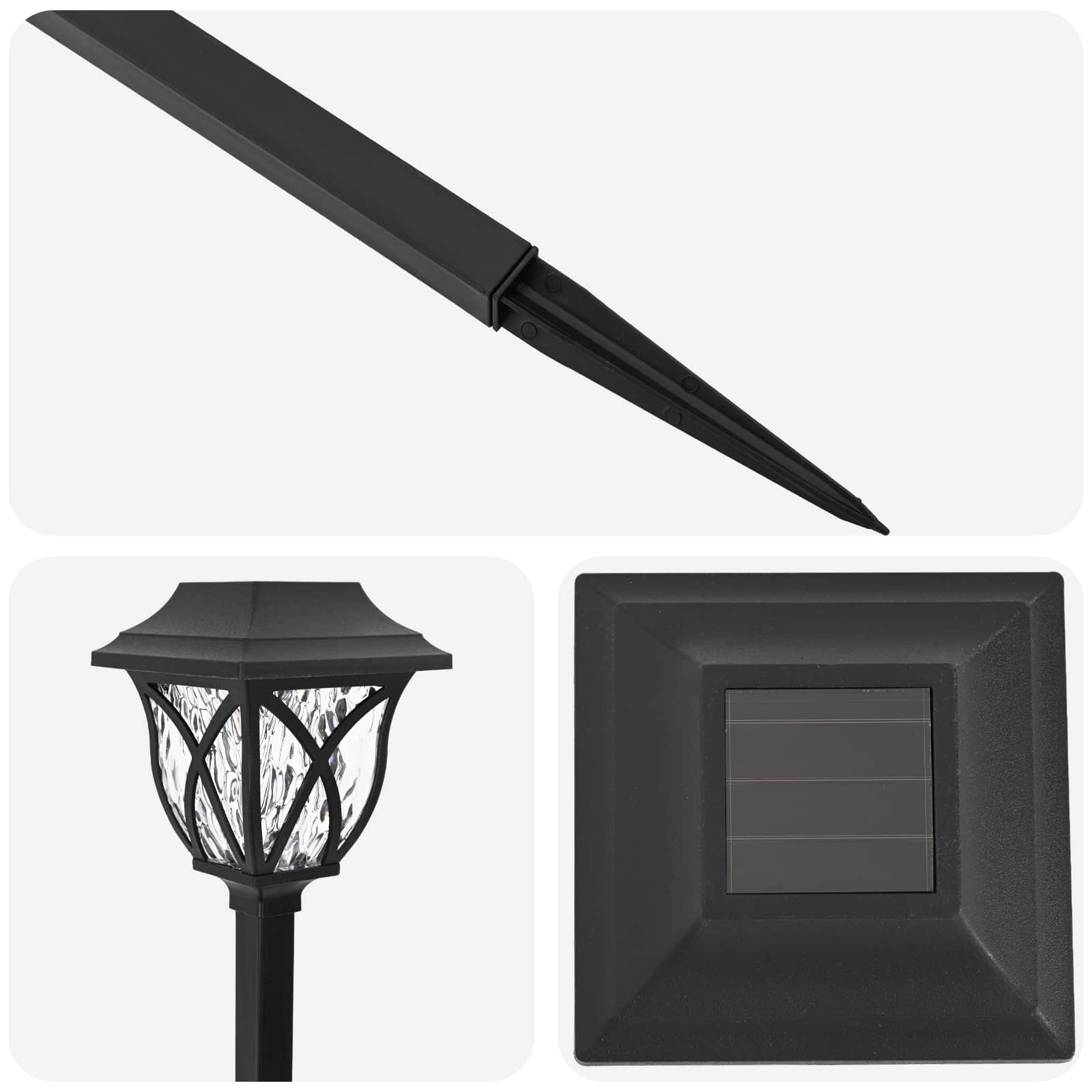 Solarna svjetla za vanjsku upotrebu s tlošcem 12 pcs 42 cm PP