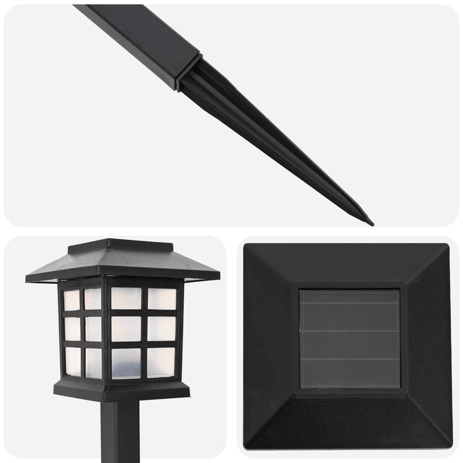 Solarna svjetla za vanjsku upotrebu s tlošcem 6 pcs 38,5 cm PP