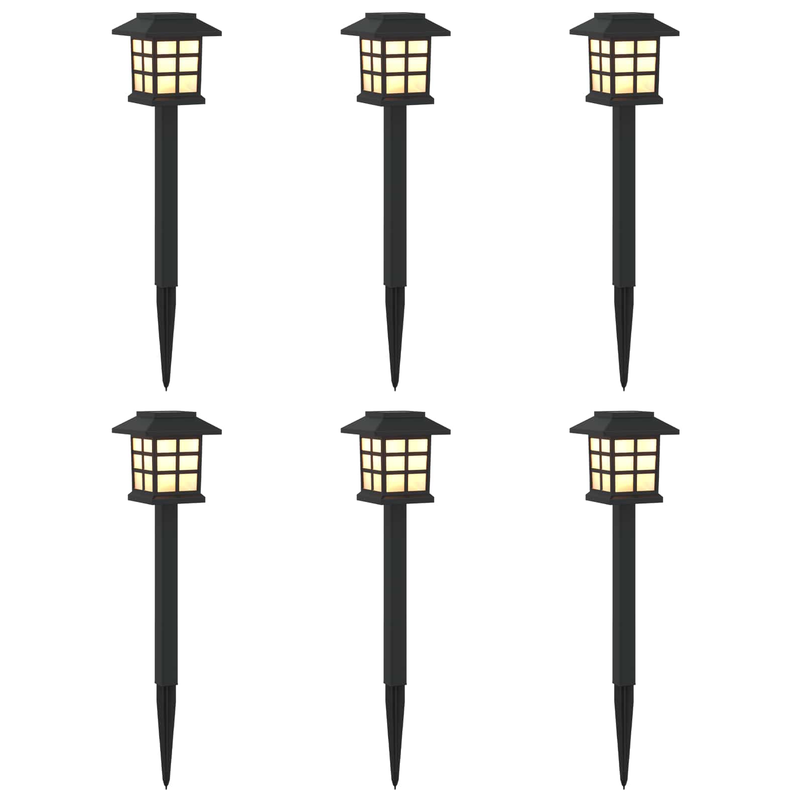Solarna svjetla za vanjsku upotrebu s tlošcem 6 pcs 38,5 cm PP