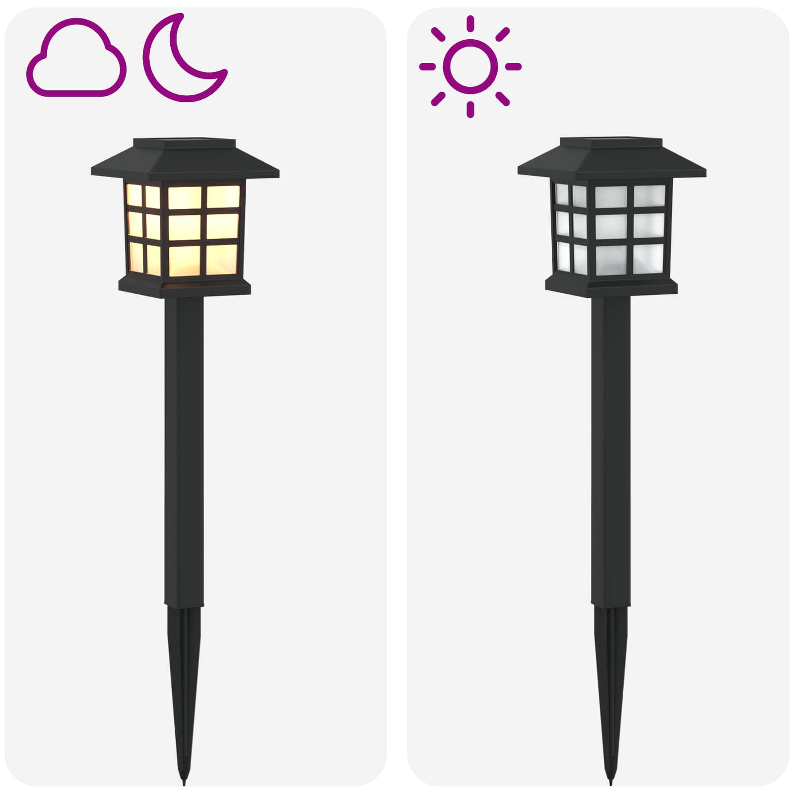Solarna svjetla za vanjsku upotrebu s tlošcem 6 pcs 38,5 cm PP