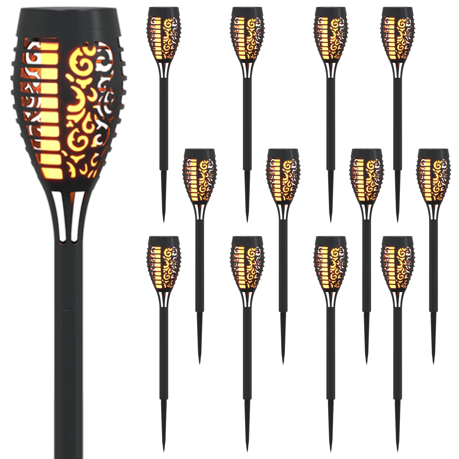 Solarna svjetla za vanjsku upotrebu s tlošcem 12 pcs 47,5 cm