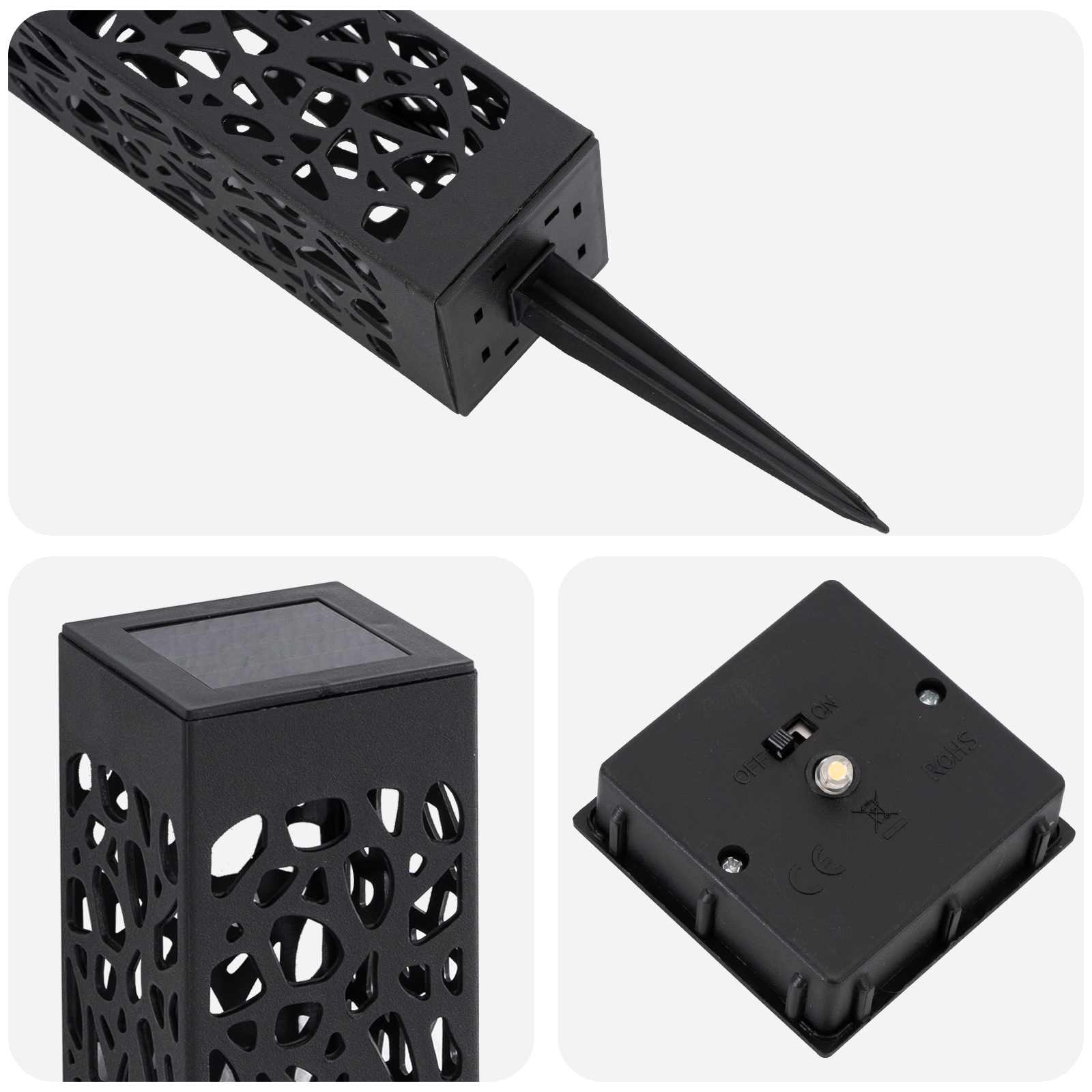 Solarna svjetla za vanjsku upotrebu s tlošcem 4 pcs 29 cm PP