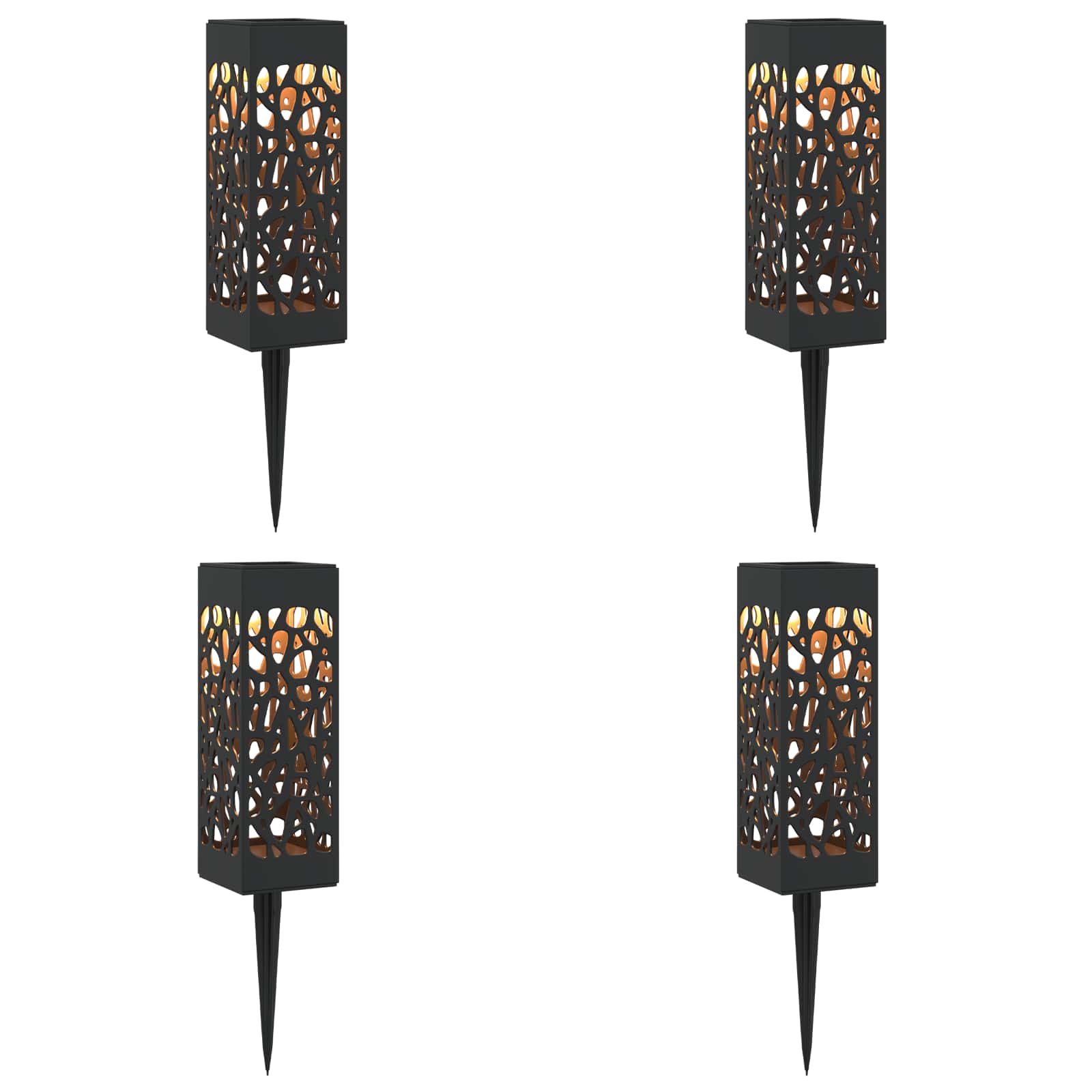 Solarna svjetla za vanjsku upotrebu s tlošcem 4 pcs 29 cm PP