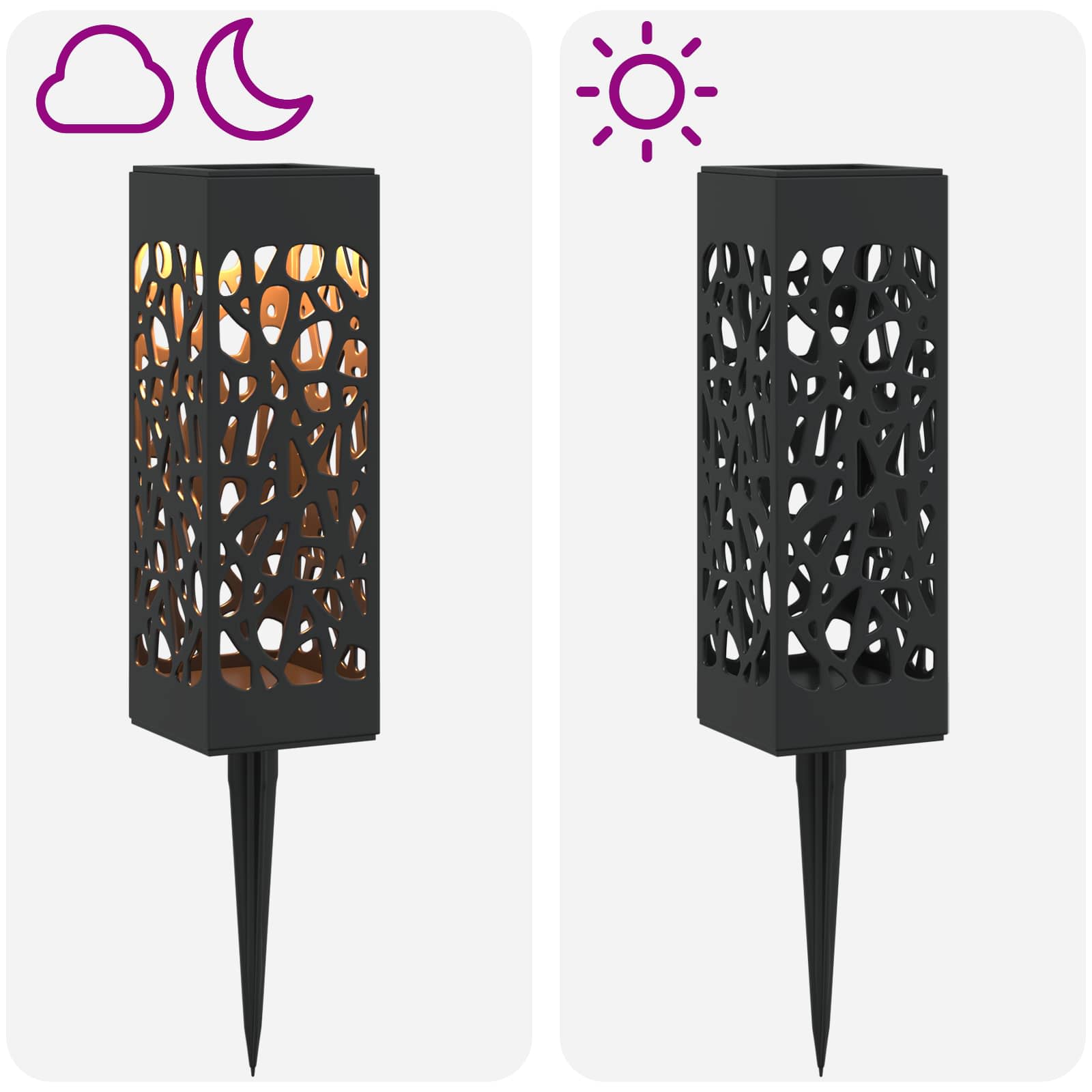 Solarna svjetla za vanjsku upotrebu s tlošcem 4 pcs 29 cm PP
