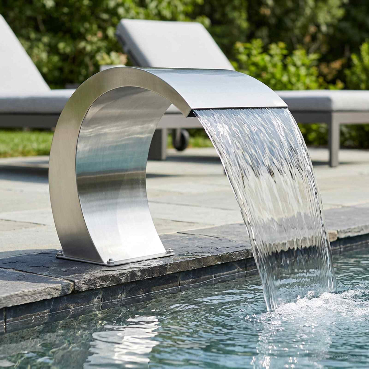 Fontana u Bazenu Srebrna 61 x 30 x 71 cm Nehrđajući čelik